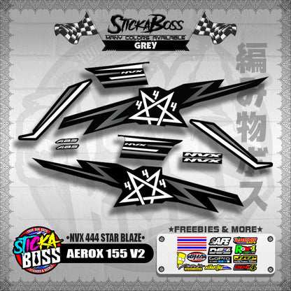 AEROX 155 V2 DECALS ( NVX 444 STAR BLAZE )【WITH FREEBIES】