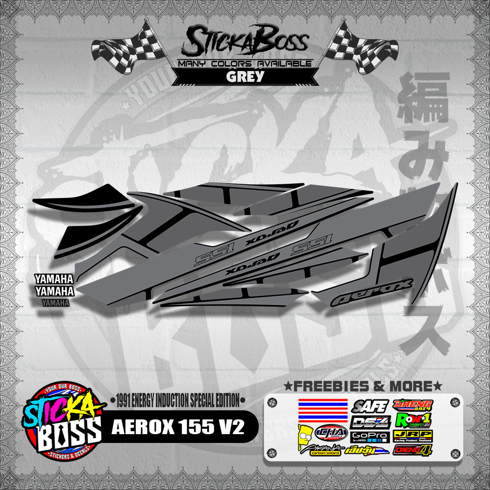 AEROX 155 V2 DECALS ( 1991 ENERGY INDUCTION SPECIAL EDITION )【WITH FREEBIES】