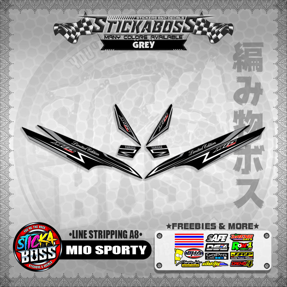 MIO SPORTY INDO STICKER DECALS (LINE STRIPPING A8)【WITH FREEBIES】