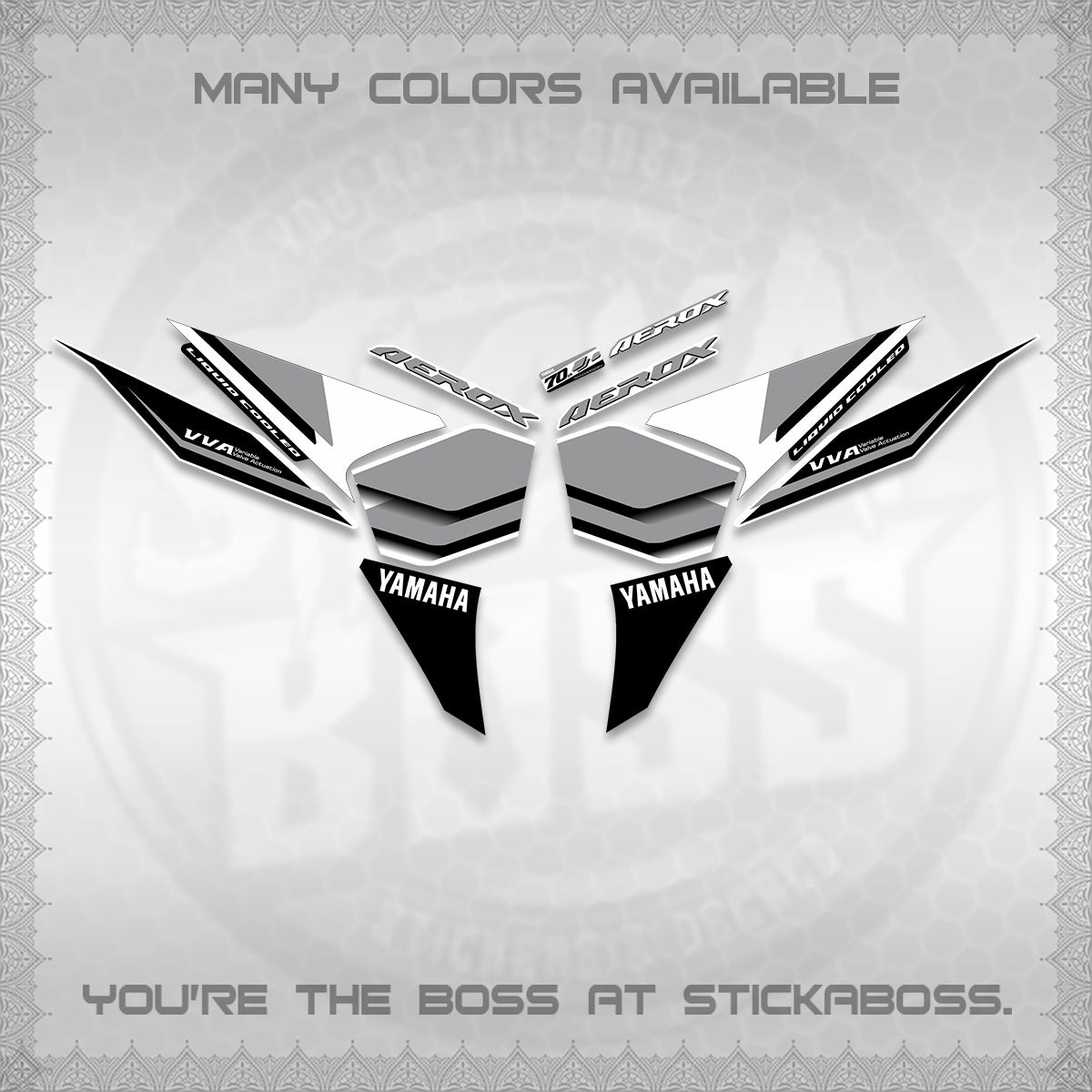 AEROX V3 DECALS (70TH ANNIVERSARY DESIGN) STICKER DECALS By STICKABOSS (Copy) (Copy) (Copy) (Copy) (Copy) (Copy)