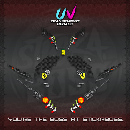 AEROX V2 UV TRANSPARENT DECALS (2026 HORSE RACE DESIGN) STICKER DECALS By STICKABOSS