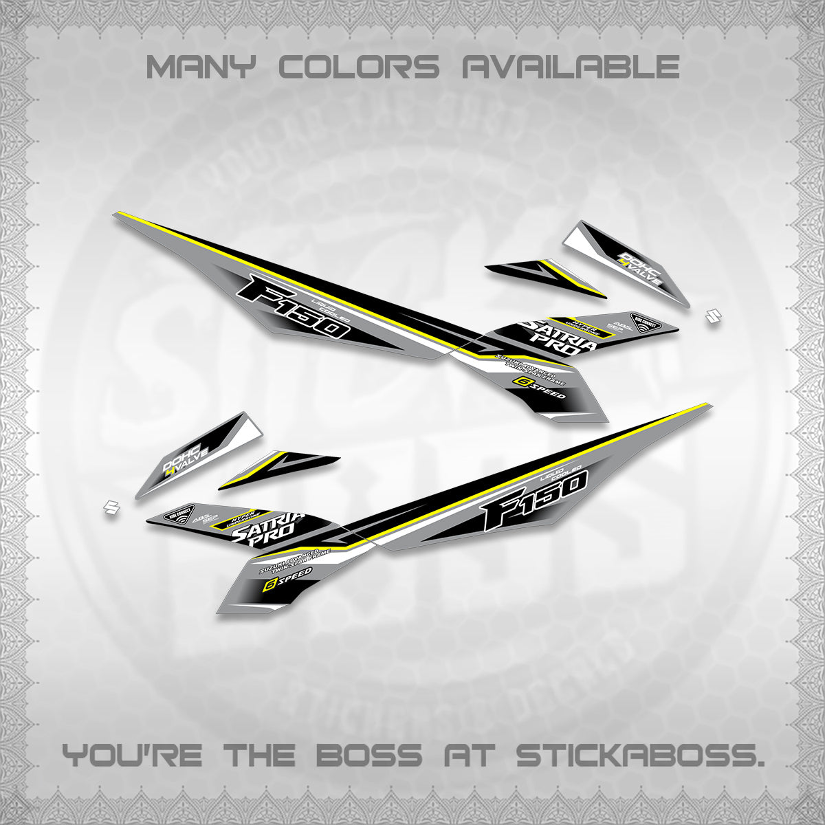 RAIDER 150 PRO SATRIA DECALS (NTN N07 DESIGN) STICKER DECALS BY STICKABOSS