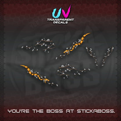 BEAT V3 UV TRANSPARENT DECAL (DELUXE KAZE DESIGN)STICKER DECALS By STICKABOSS