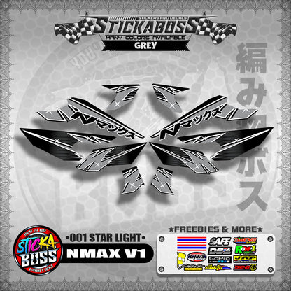 NMAX V1 STICKER DECALS ( 001 STAR LIGHT )【WITH FREEBIES】