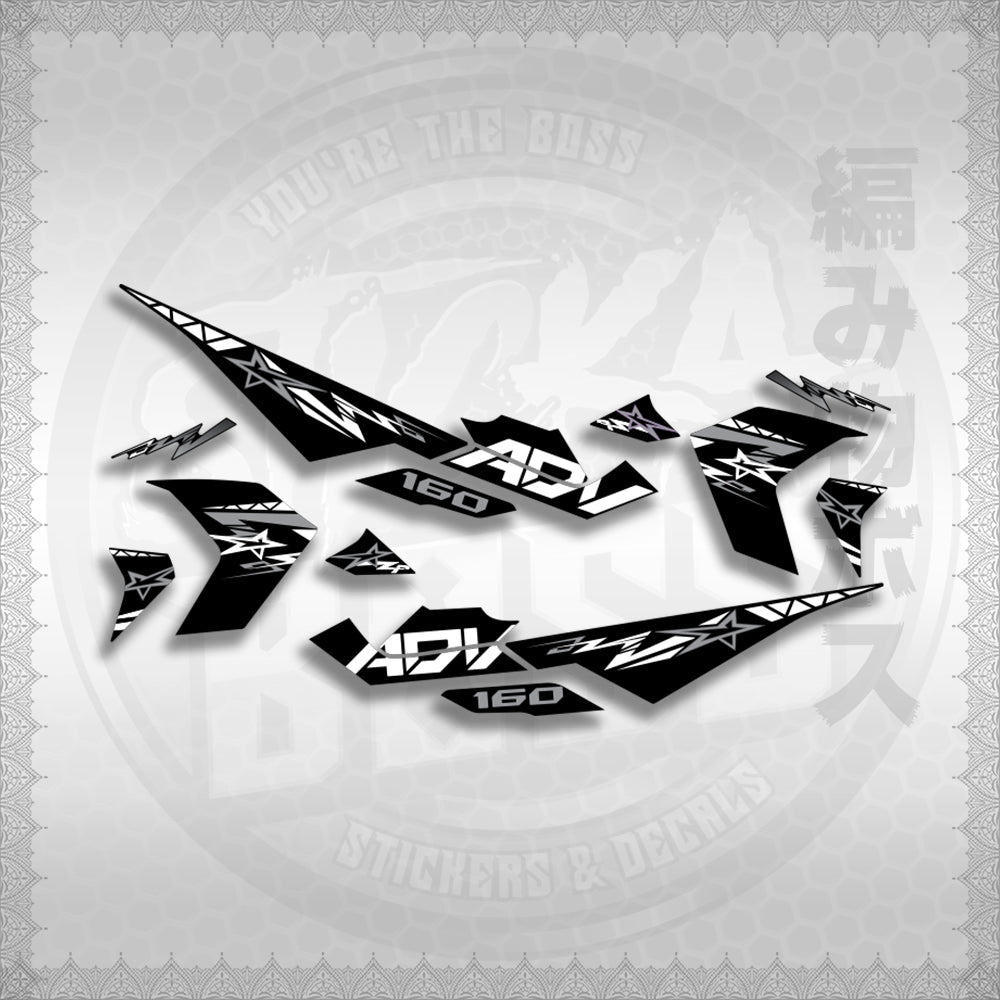 STICKER DECALS for ADV 160 (A160ALxOMIN) By STICKABOSS (SOFIE LAMINATED WATERPROOF)