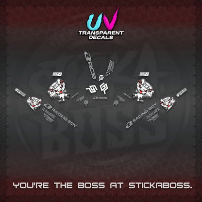 CLICK V3 UV TRANSPARENT DECALS (2026 RACE ZOMBIE DESIGN)STICKER DECALS By STICKABOSS
