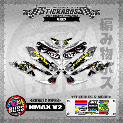 NMAX V2 STICKER DECALS ( ABSTRACT 41 INSPIRED )【WITH FREEBIES】