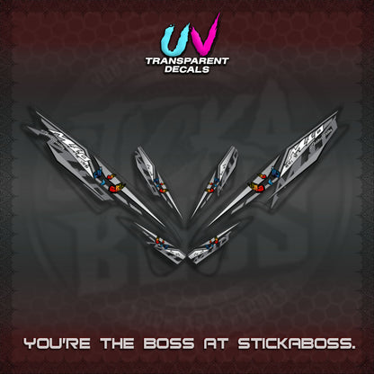 【PREMIUM UV PRINT】TRANSPARENT  MIO SPORTY/SMILE DECALS (BUTERFLY V6 DESIGN)By STICKABOSS