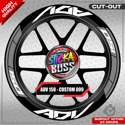 ADV 150 MAG STICKER SET ( 2 MAGS ) - CUSTOM 009 | VINYL WATERPROOF CUT-OUT DECALS