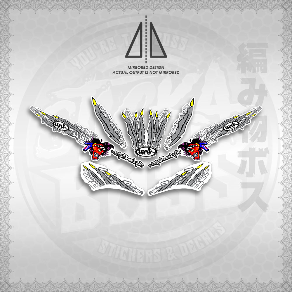 STICKER DECALS for MIO SPORT SMILE FOR WHITE (MSPSTARAP) By STICKABOSS (SOFIE LAMINATED WATERPROOF)