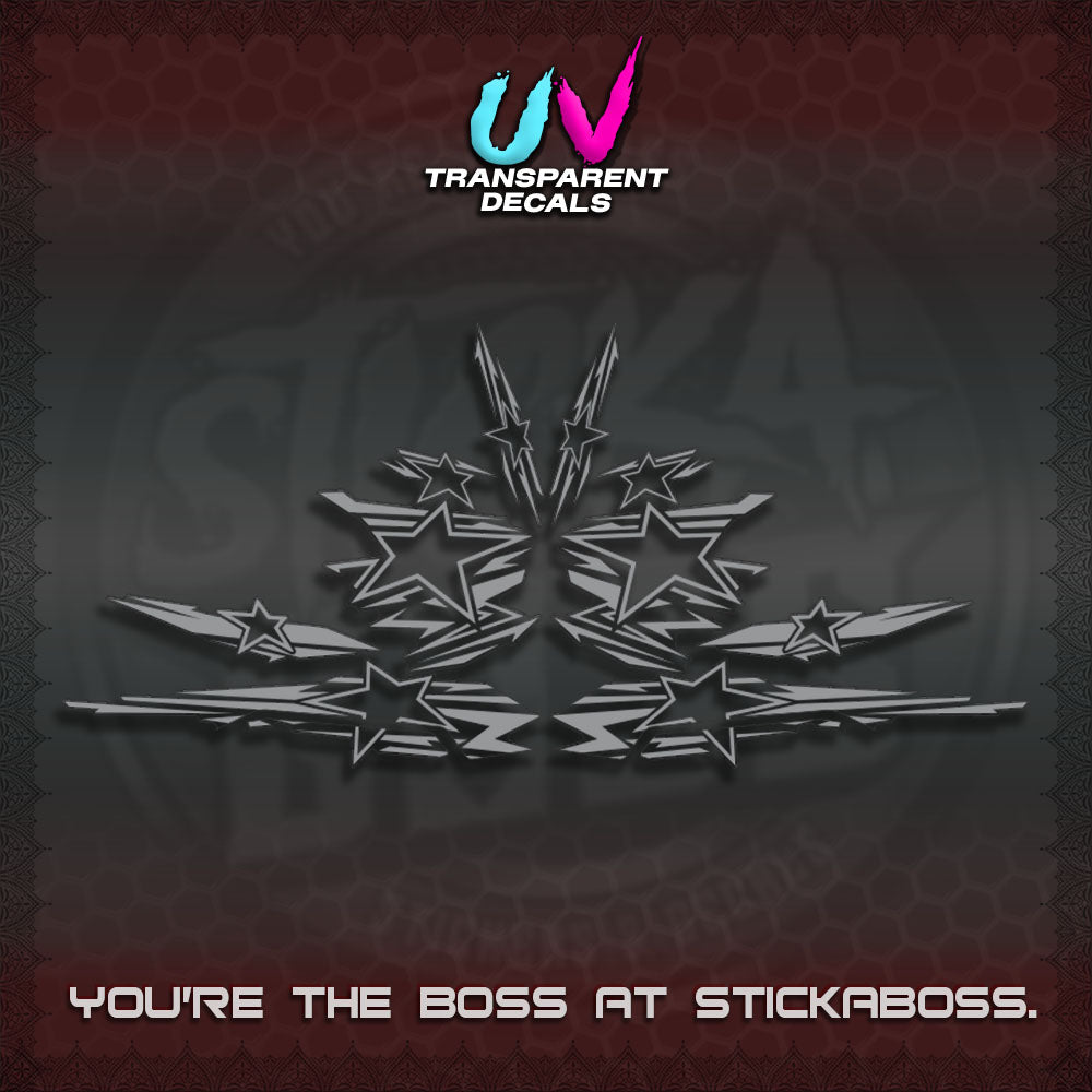 AEROX V3 INDO UV TRANSPARENT DECALS (0006 NEW STAR EDITION)STICKER DECALS By STICKABOSS
