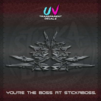 AEROX V3 INDO UV TRANSPARENT DECALS (0006 NEW STAR EDITION)STICKER DECALS By STICKABOSS