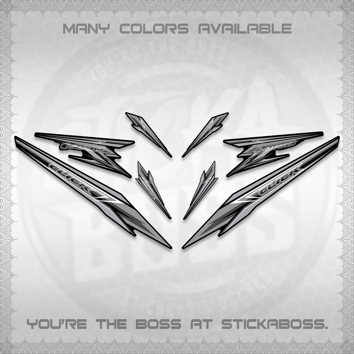 CLICK 160 VARIO DECAL(2026 SHARP 00-A1 DESIGN)STICKER DECALS By STICKABOSS