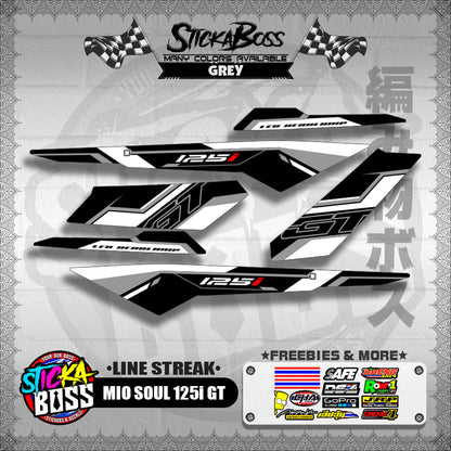 MIO SOUL 125i GT DECALS ( LINE STREAK )【WITH FREEBIES】