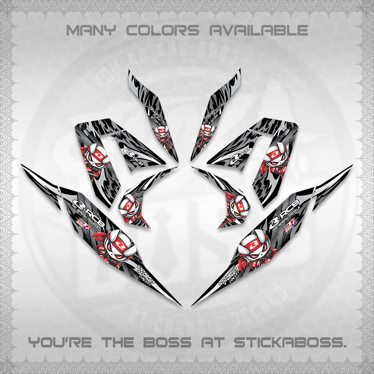 CLICK 125 V4 DECALS (2026 NEW RCB 2.0 DESIGN) STICKER KITS BY STICKABOSS