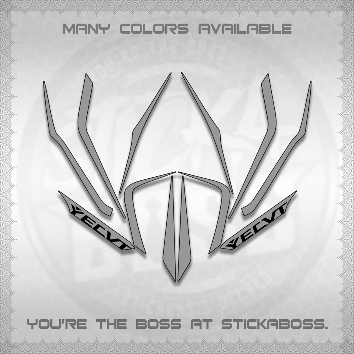 AEROX V3 STRIPING DECALS (TURBO YECVT)STICKER DECALS By STICKABOSS