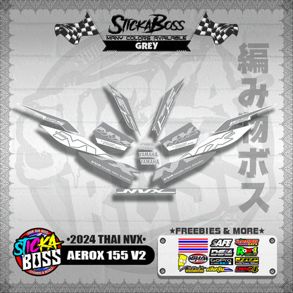 AEROX 155 V2 DECALS ( 2024 THAI NVX )【WITH FREEBIES】