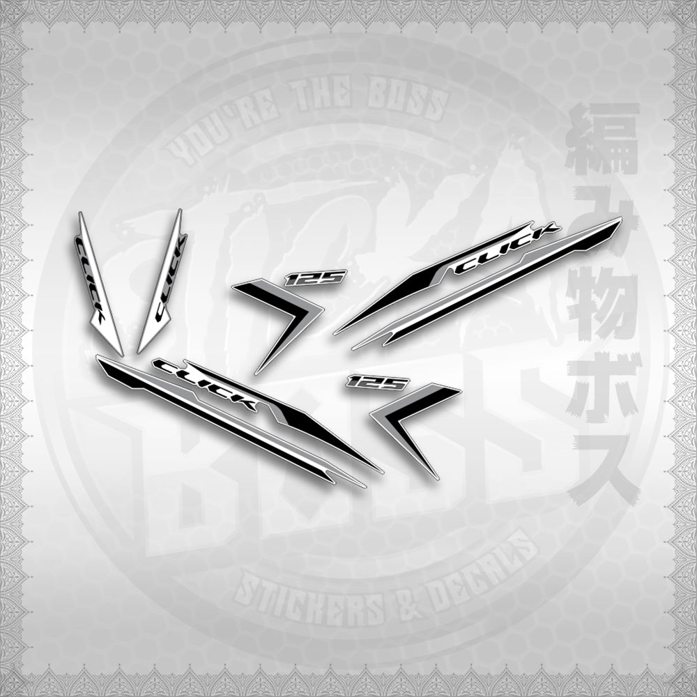 STICKER DECALS for CLICK 125 V3 (CV324NSTIN) By STICKABOSS (SOFIE LAMINATED WATERPROOF)