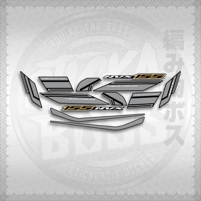 STICKER DECALS for AEROX 155 V2 MALAYSIAN (AV2NVSLCO) By STICKABOSS (SOFIE LAMINATED WATERPROOF)