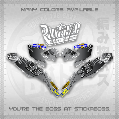 CLICK 125 V3 ( FOR WHITE LIGHTING MCQUEEN DESIGN ) STICKER DECALS By STICKABOSS