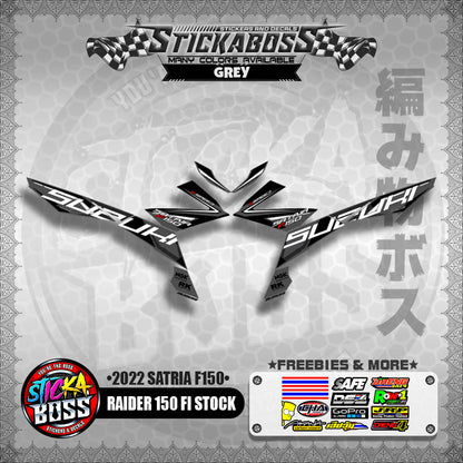 SUZUKI RAIDER 150 FI STOCK DECALS ( 2022 SATRIA F150 )【WITH FREEBIES】