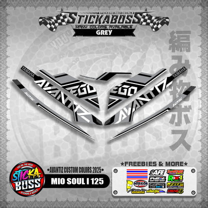 MIO SOUL I 125 STICKER DECALS ( AVANTIZ CUSTOM COLORS 2025 )【WITH FREEBIES】