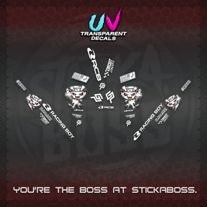 CLICK V2 UV TRANSPARENT DECALS (2026 RACE ZOMBIE DESIGN)STICKER DECALS By STICKABOSS