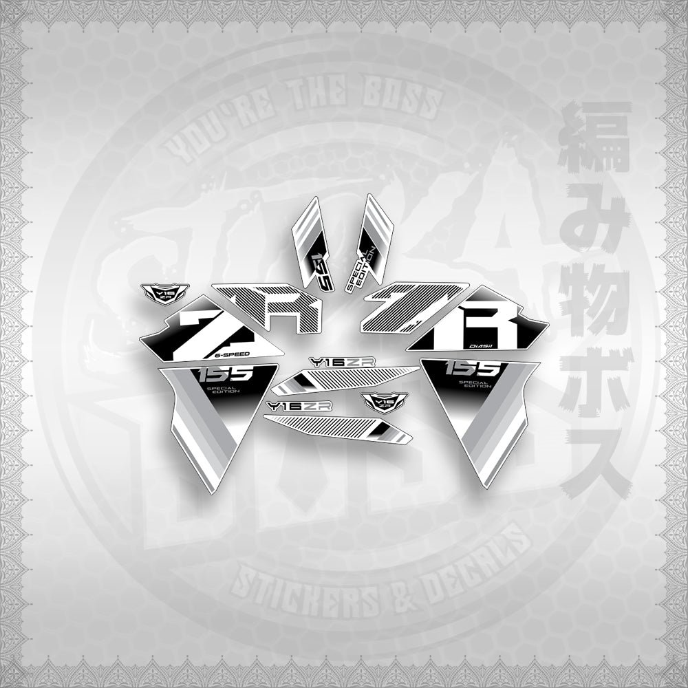 STICKER DECALS for SNIPER 155 (S155Y1SIPHFOWH) By STICKABOSS (SOFIE LAMINATED WATERPROOF)