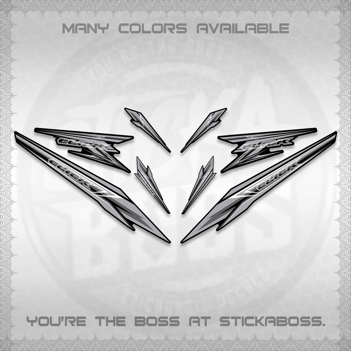 CLICK 160 DECALS(2026 SHARP 00-A1 DESIGN)STICKER DECALS By STICKABOSS