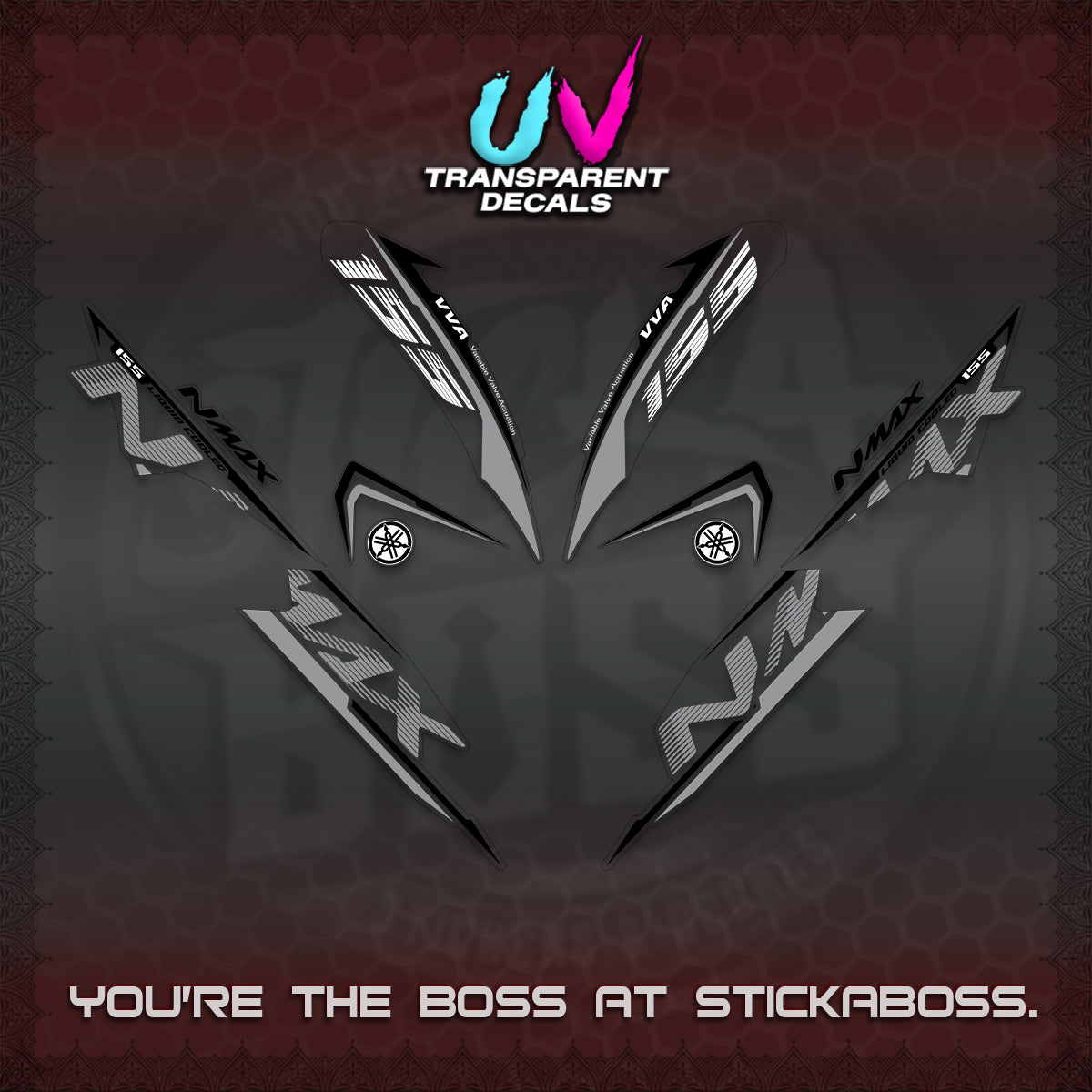 NMAX V1 THAI UV TRANSPARENT DECALS (2020 DESIGN) STICKER DECALS By STICKABOSS