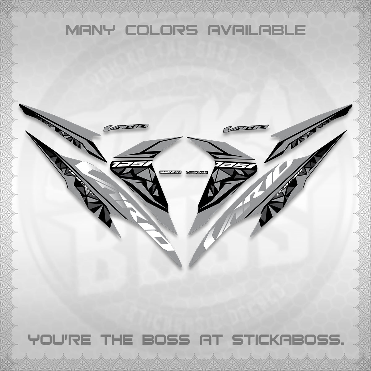 CLICK 125 V2 VARIO DECALS (2018–2022 STYLE DESIGN) STICKER DECALS BY STICKABOSS