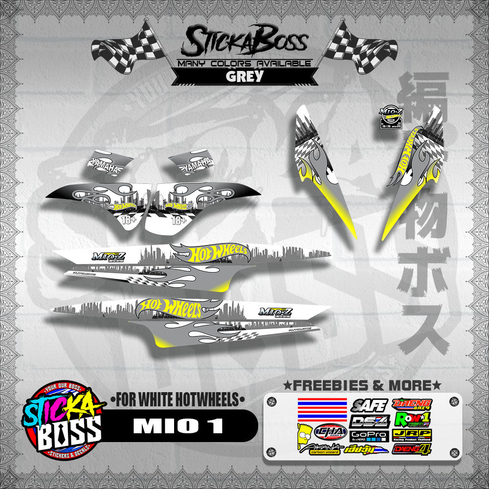 MIO 1 DECALS ( FOR WHITE HOTWHEELS )【WITH FREEBIES】