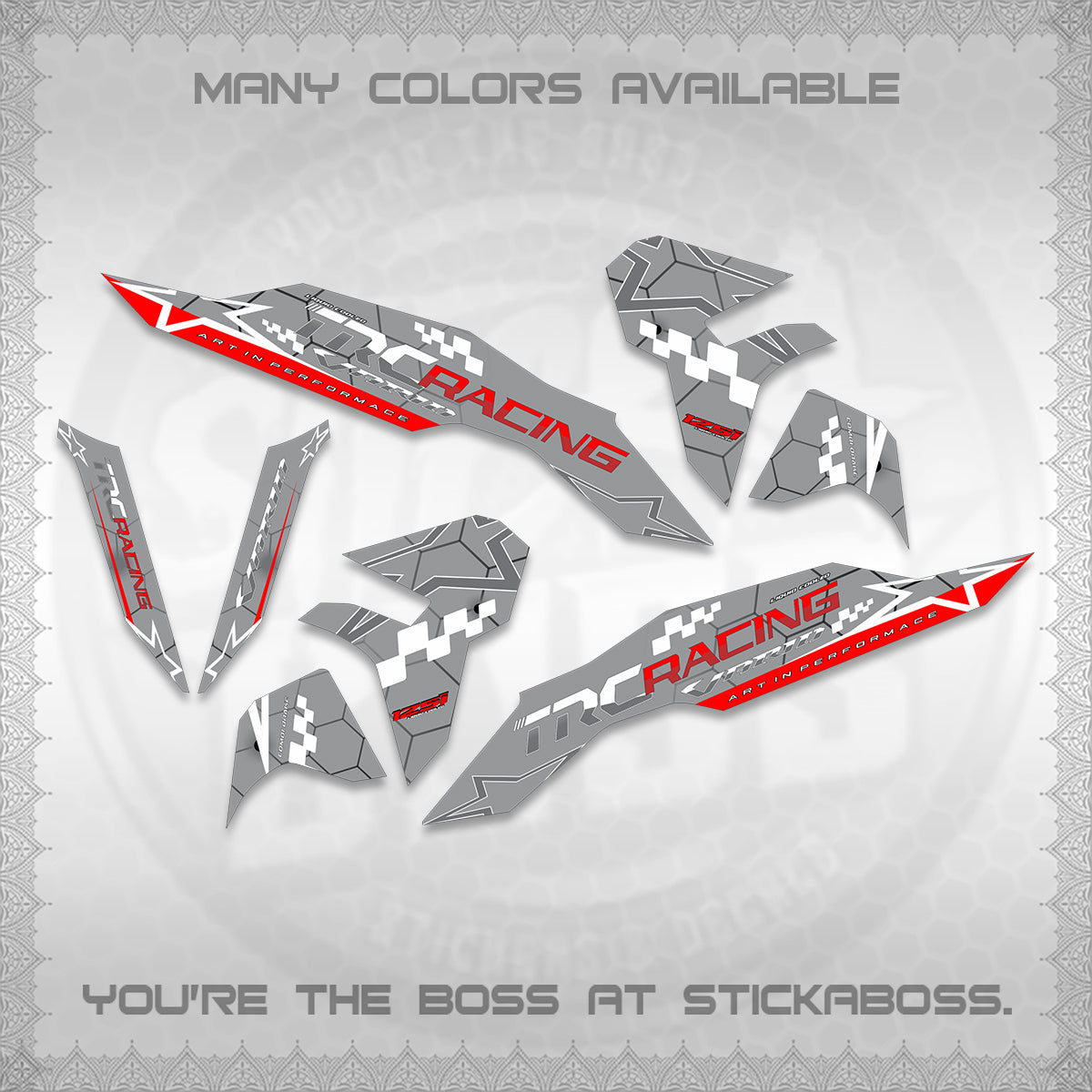 CLICK V3 DECALS (2026 TRC RACING DESIGN)STICKER DECALS By STICKABOSS