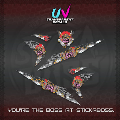BEAT FI V2 INDO UV TRANSPARENT DECALS (2026 NEW SAMURAI MOTIF) STICKER KITS BY STICKABOSS