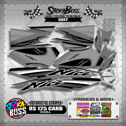 RS 125 THAI DECALS ( FUTURISTIC STRIPES )【WITH FREEBIES】