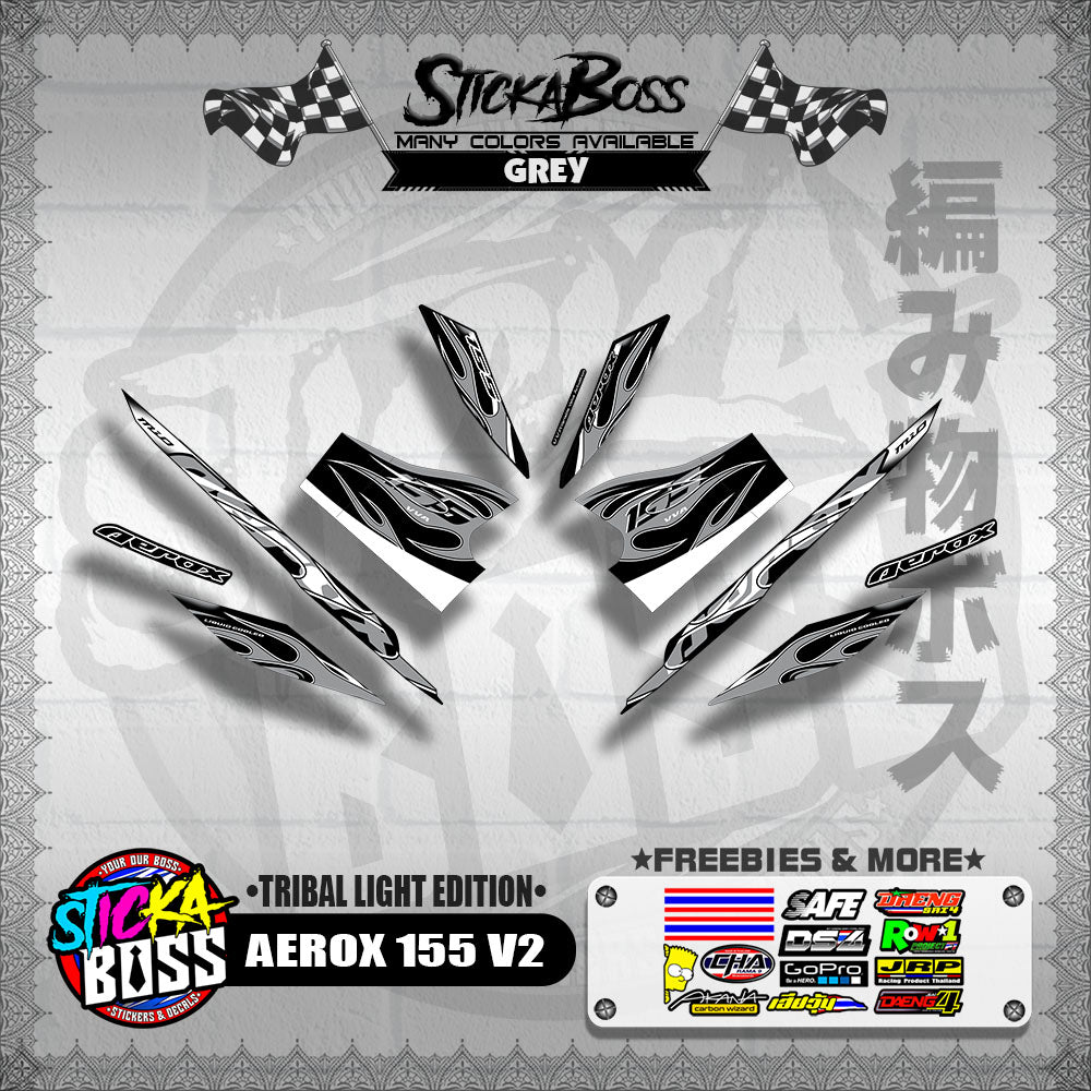 AEROX 155 V2 DECALS ( TRIBAL LIGHT EDITION )【WITH FREEBIES】