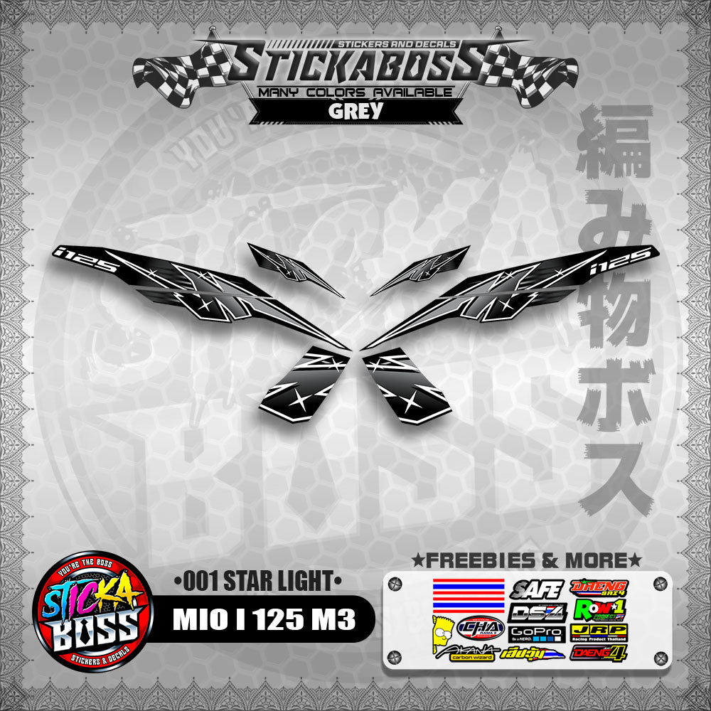 MIO I 125 M3 STICKER DECALS ( 001 STAR LIGHT )【WITH FREEBIES】