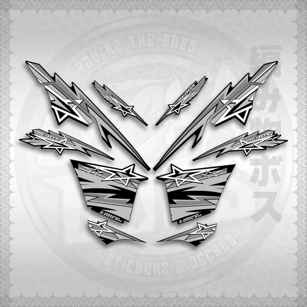 STICKER DECALS for AEROX V3 ALPHA TURBO INDO (AVRSTST01) By STICKABOSS (SOFIE LAMINATED WATERPROOF)