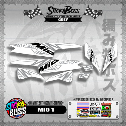 MIO 1 DECALS ( FOR WHITE BUTTONSCRAVES STRIPING )【WITH FREEBIES】