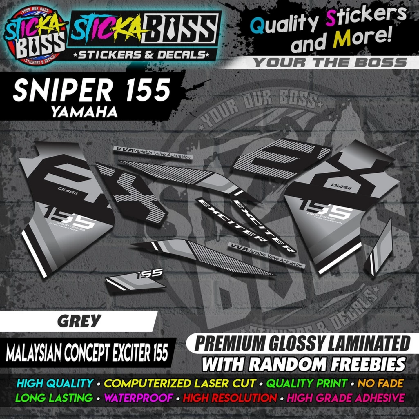 SNIPER 155 New Stock Decals [ MALAYSIAN CONCEPT EXCITER 155 ]