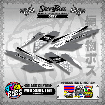 MIO SOUL I 125 GT DECALS ( SOLARIZ CUSTOM )【WITH FREEBIES】