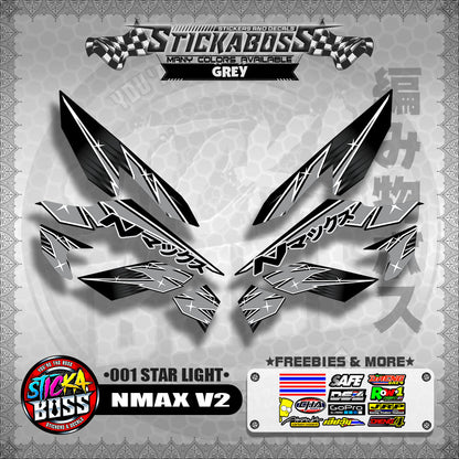 NMAX V2 STICKER DECALS ( 001 STAR LIGHT )【WITH FREEBIES】