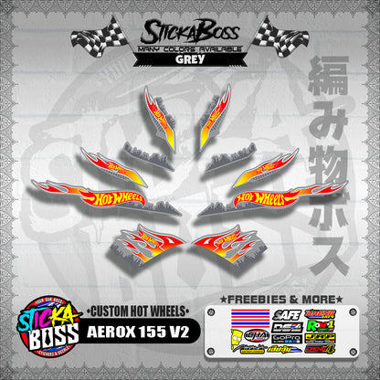 AEROX 155 V2 DECALS ( CUSTOM HOT WHEELS )【WITH FREEBIES】
