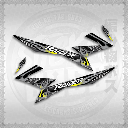 STICKER DECALS for RAIDER 150 FI MALAYSIAN (RFITRXFIFLCU) By STICKABOSS (SOFIE LAMINATED WATERPROOF)