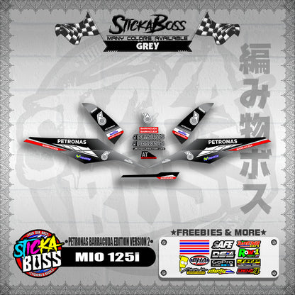 MIO 125i DECALS ( PETRONAS BARRACUDA EDITION VERSION 2 )【WITH FREEBIES】