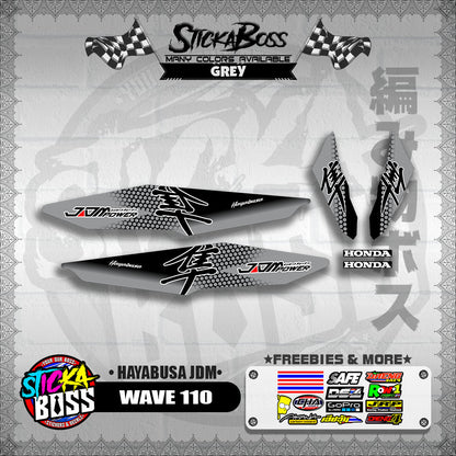 WAVE 110 DECALS ( HAYABUSA JDM)【WITH FREEBIES】