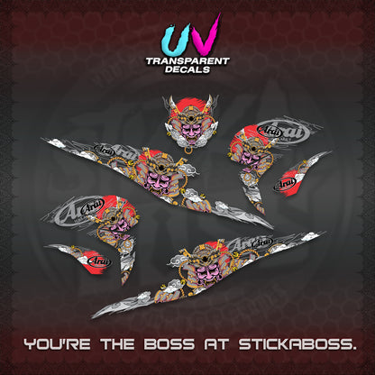 BEAT FI INDO UV TRANSPARENT DECALS (2026 NEW SAMURAI MOTIF) STICKER KITS BY STICKABOSS