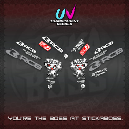 AEROX V2 UV TRANSPARENT DECALS (2026 RACE ZOMBIE DESIGN)STICKER DECALS By STICKABOSS