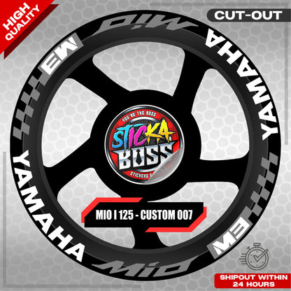 MIO I 125 MAG STICKER SET  ( 2 MAGS ) - CUSTOM 007 | VINYL WATERPROOF CUT-OUT DECALS