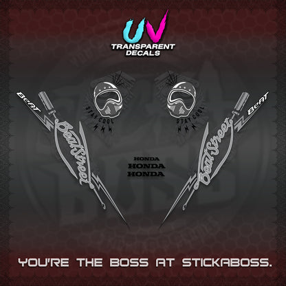 BEAT FI V2 UV TRANSPARENT DECALS (2026 BEATSTREET DESIGN) STICKER KITS BY STICKABOSS